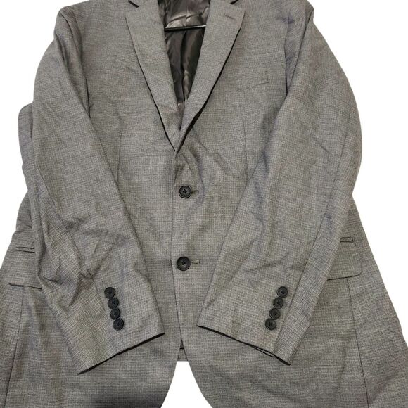 Jm Haggar Blazer For Men Size 42R Slim Fit Gray Color 2 Buttons Lined New - Picture 7 of 13